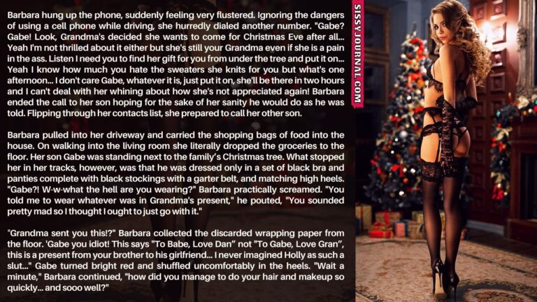 The Wrong Present_christmas, dressed up, makeup, misunderstanding (2)