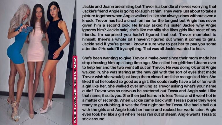 Trevor gets Angie's attention_Crossdresser, sister, lesbian, caught, girlfriend, real life